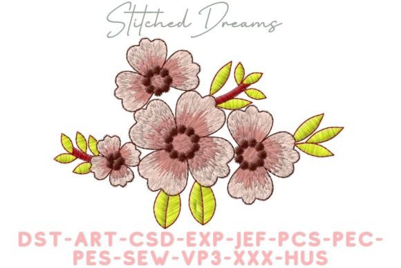 Captivating Flowers Embroidery Design
