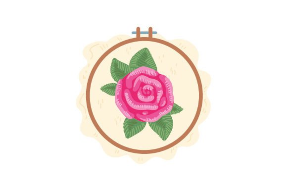 Embroidery Hoop with Rose