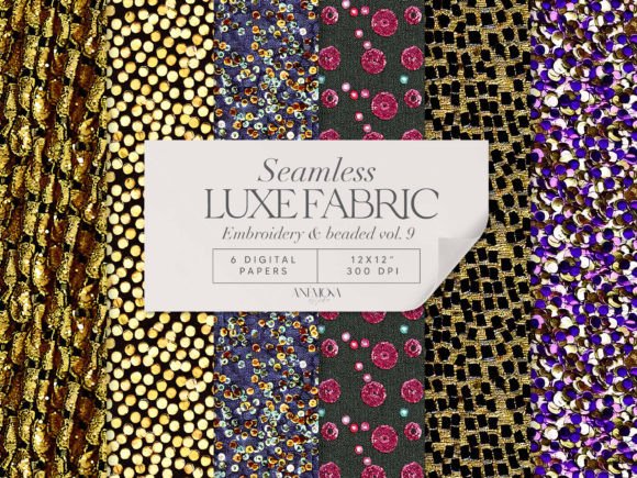 Embroidery Sequin Fabric Pattern Paper