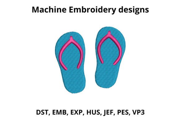 Flip Flops Machine Embroidery Files