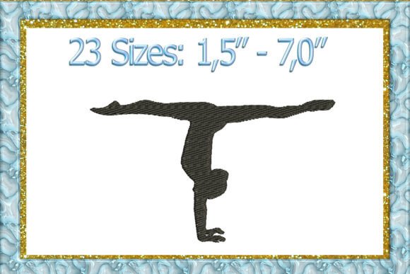 Gymnast Embroidery Design