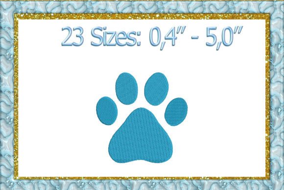 Paw Print Machine Embroidery Design