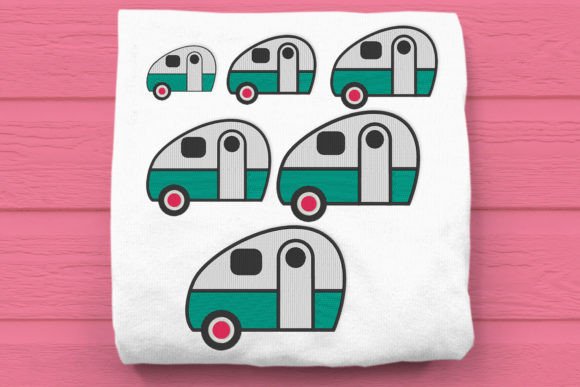 Retro 50s Camper Mini Embroidery File