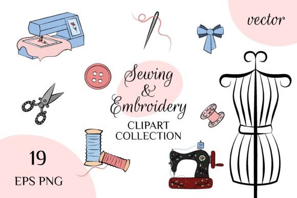 Sewing Embroidery PNG Clipart Collec