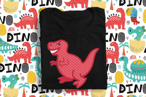 T-Rex Dinosaur Applique Embroidery